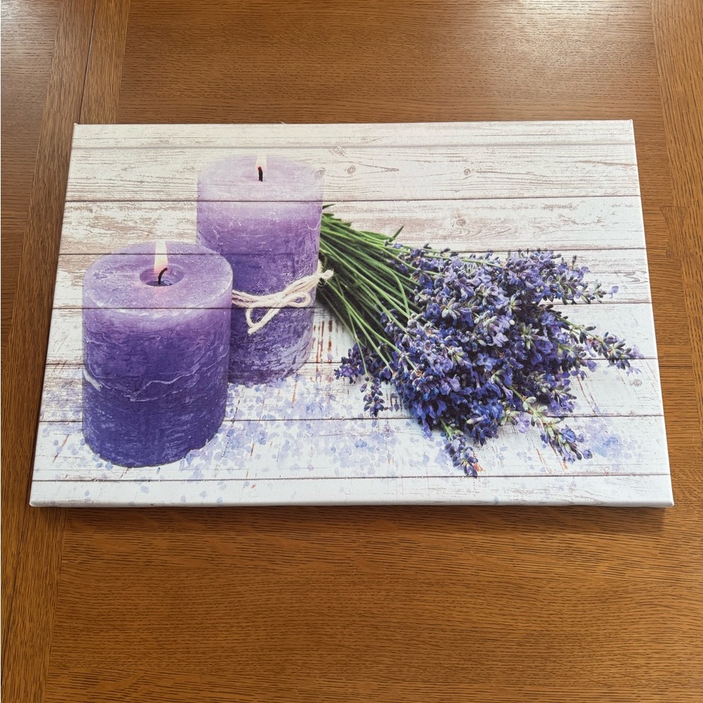 Lavender Scented Candle Canvas Art